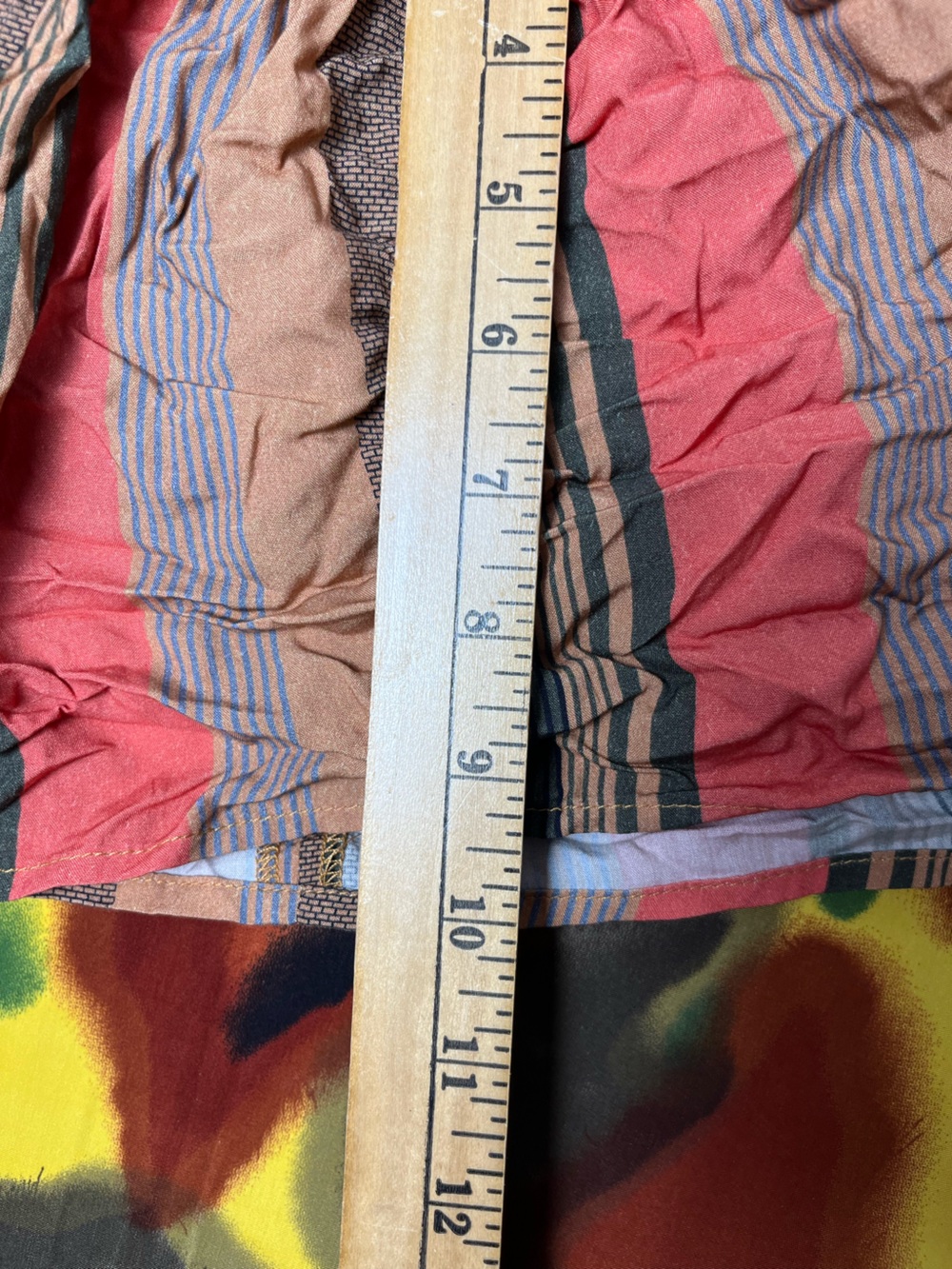Patchwork Natural Life Orange/Brown Tank Top Size XS - Picture 6 of 9